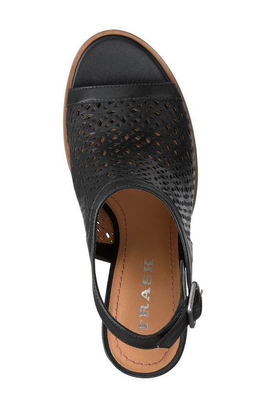 Trask Parker Slingback Sandal In Black Leather