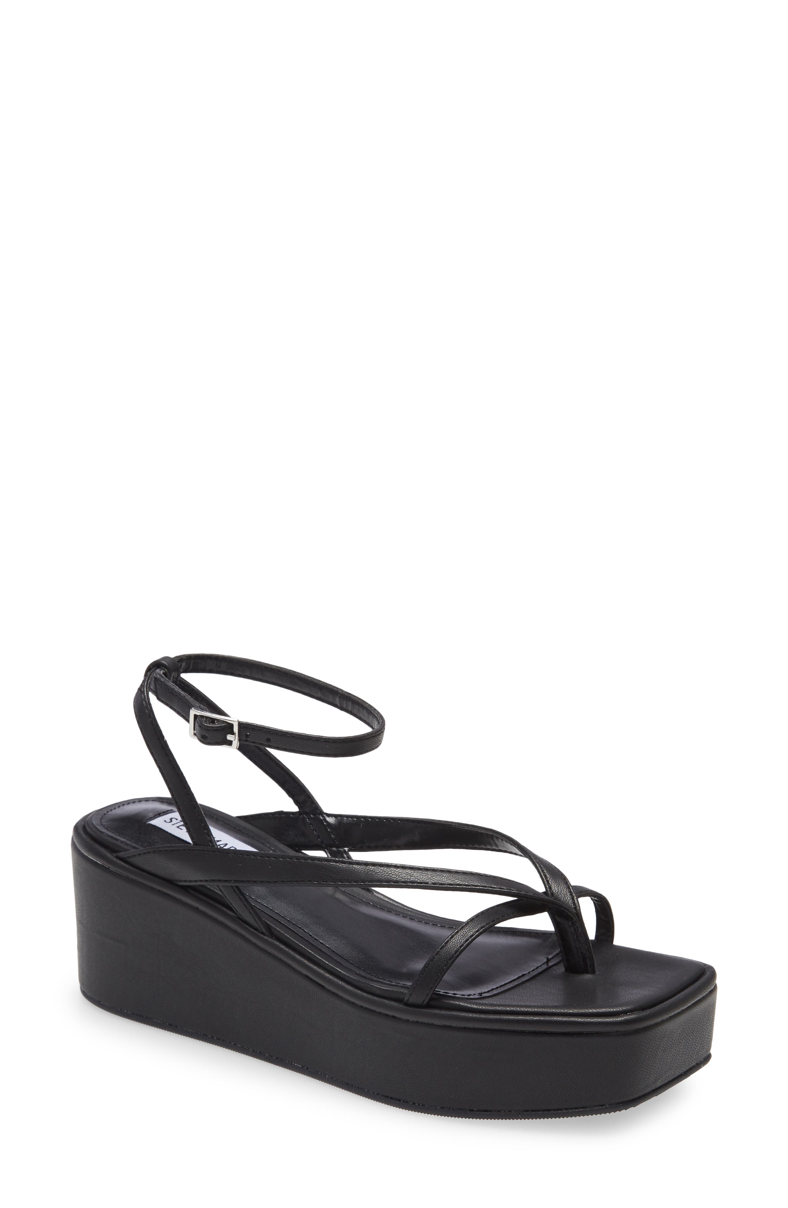 black sandals platform wedge