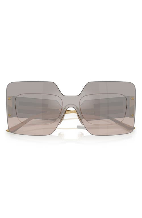 Versace 42mm Square Sunglasses In Grey Mirror