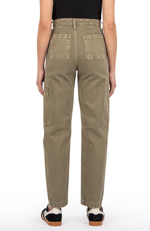 KUT FROM THE KLOTH KUT FROM THE KLOTH KIERA HIGH WAIST SLIM BARREL LEG CARGO JEANS 