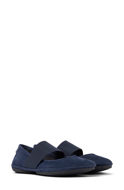 Camper Right Nina Leather Ballerina Flat In Navy