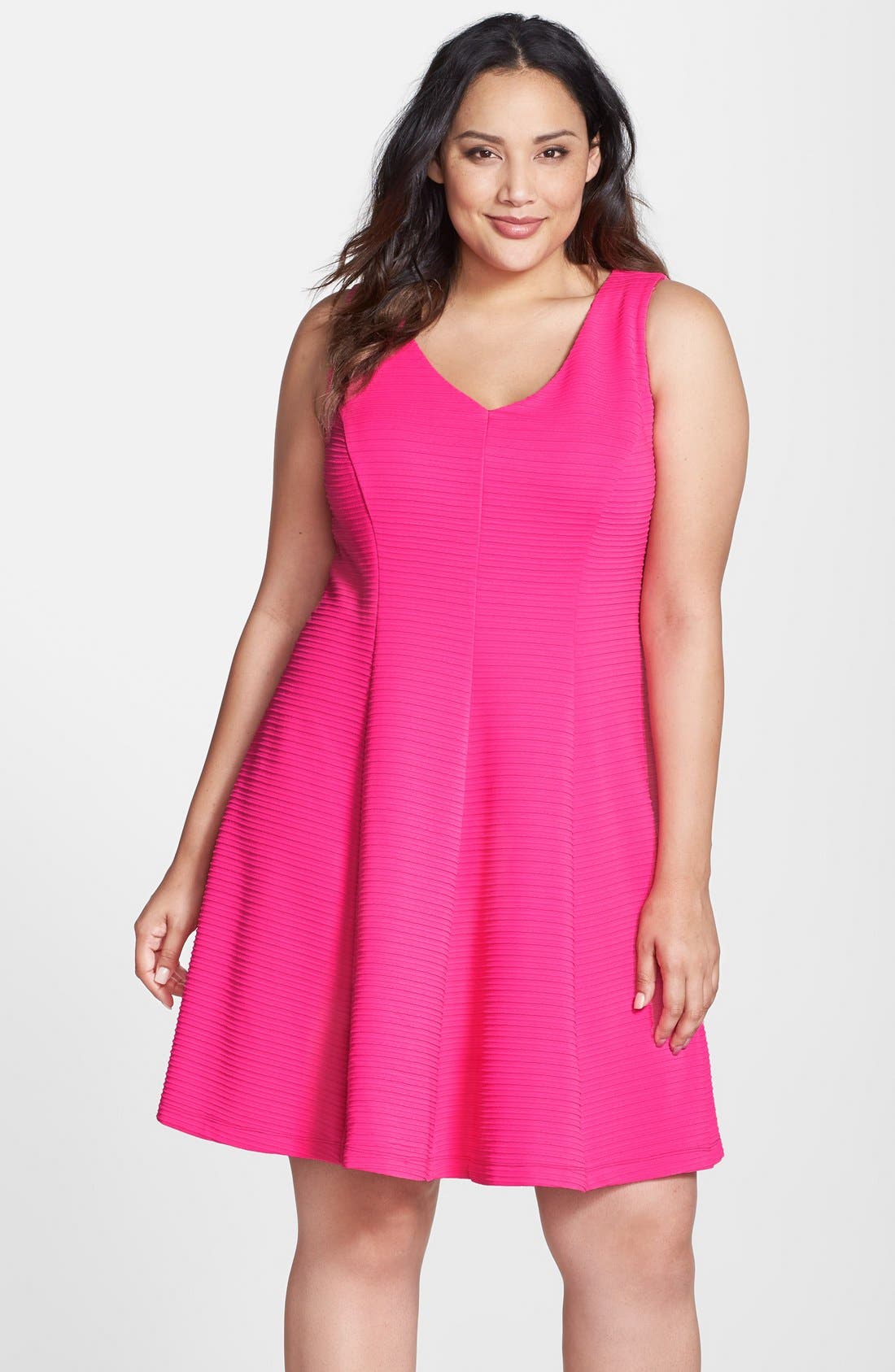 Chetta B V-Neck Fit & Flare Dress (Plus Size) | Nordstrom