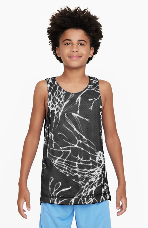 Shop Nike Kids' Reversible Culture Of Basketball Mesh Tank In Black/black/white