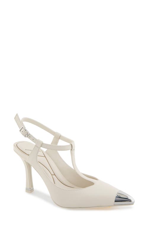 Kenneth Cole Romi T-Strap Pump in Off White Leather 