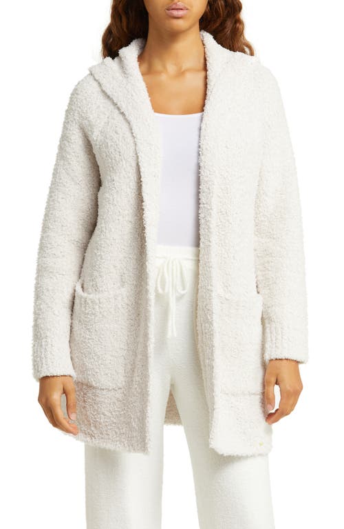 barefoot dreams CozyChic™ Bouclé Hooded Cardigan in Almond