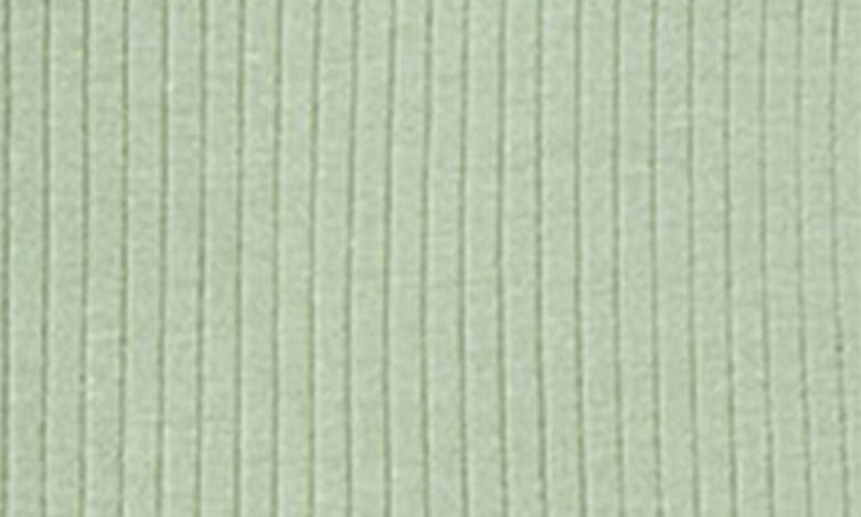 Mori Clever Zip Fitted One-piece Pajamas In Ribbed Sage