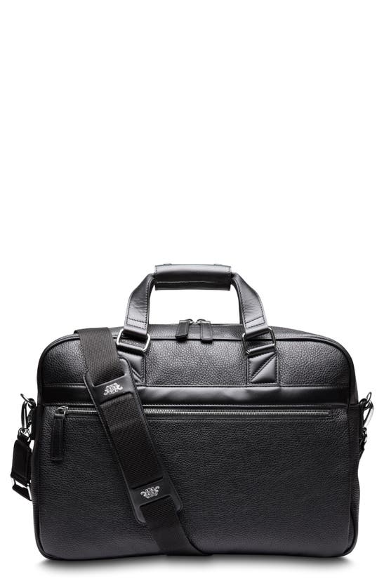 Shop Bosca Monfrini Stringer Leather Briefcase In Black