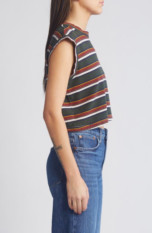 THE GREAT THE GREAT. THE SQUARE STRIPE MUSCLE TEE 