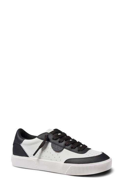 Shop Reef Lay Day Seas Sneaker In Black/white Leather