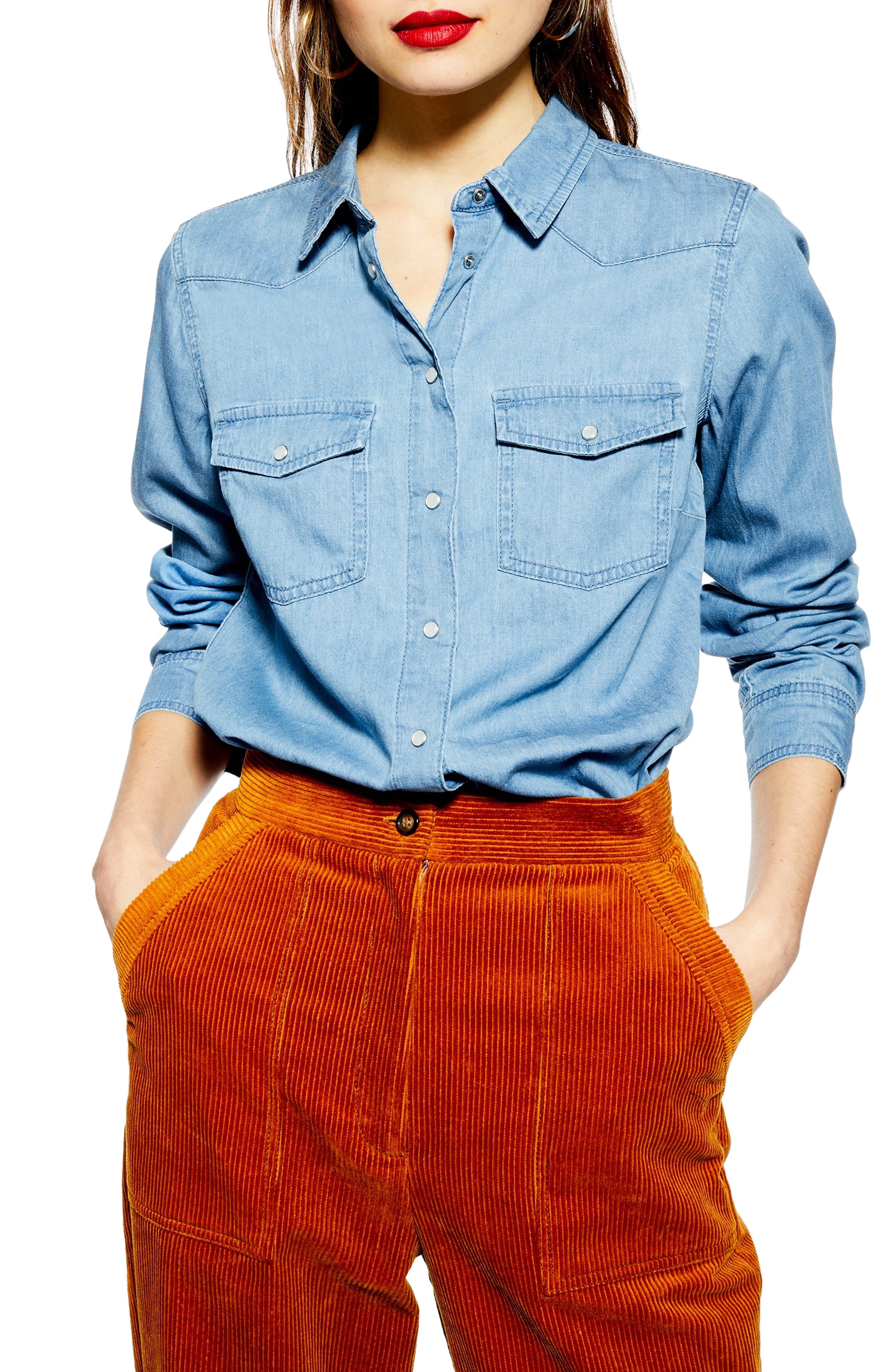 Fitted Denim Shirt Nordstrom