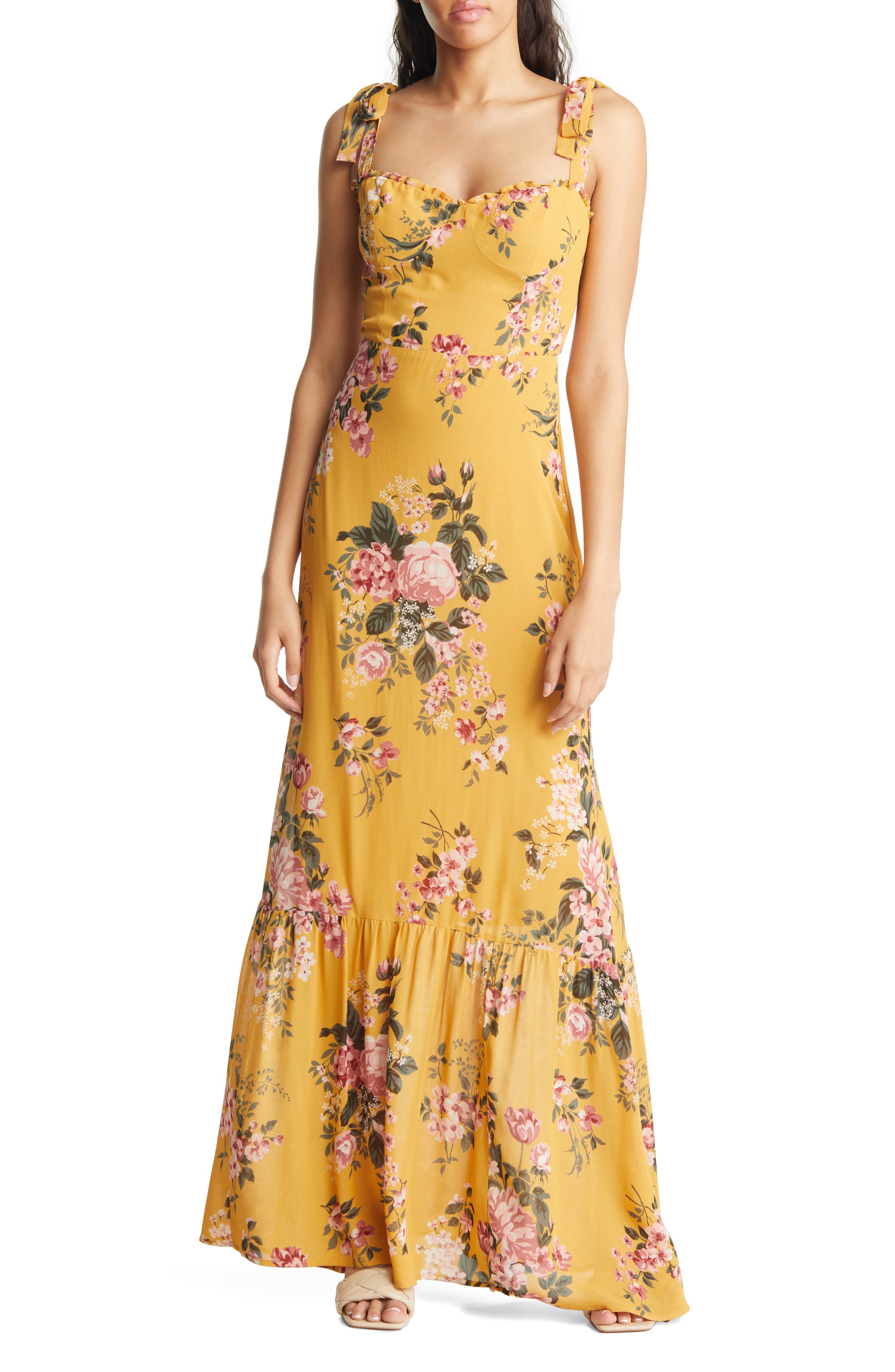 yellow maxi dress | Nordstrom