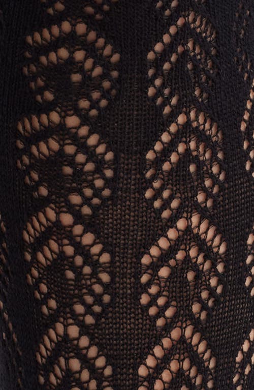 Hue Pointelle Over-the-knee Socks In Black