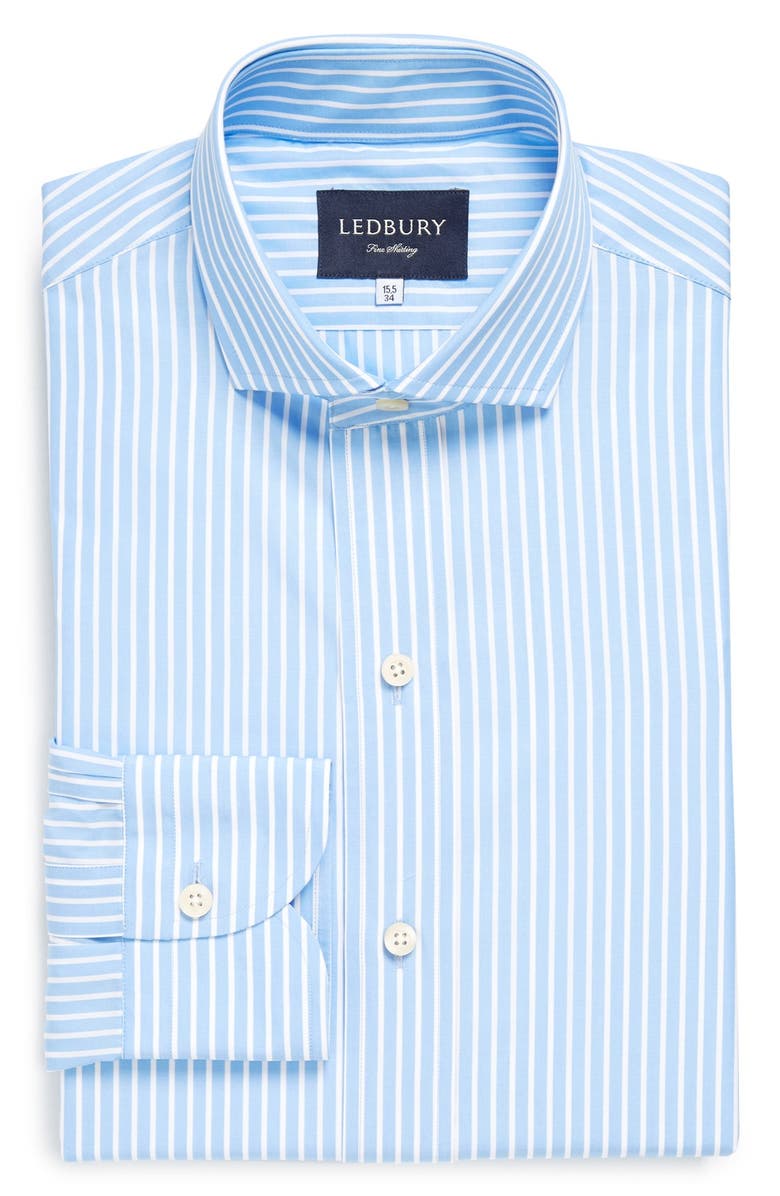 Ledbury 'Blue Middleton Banker Stripe' Classic Fit Dress Shirt | Nordstrom