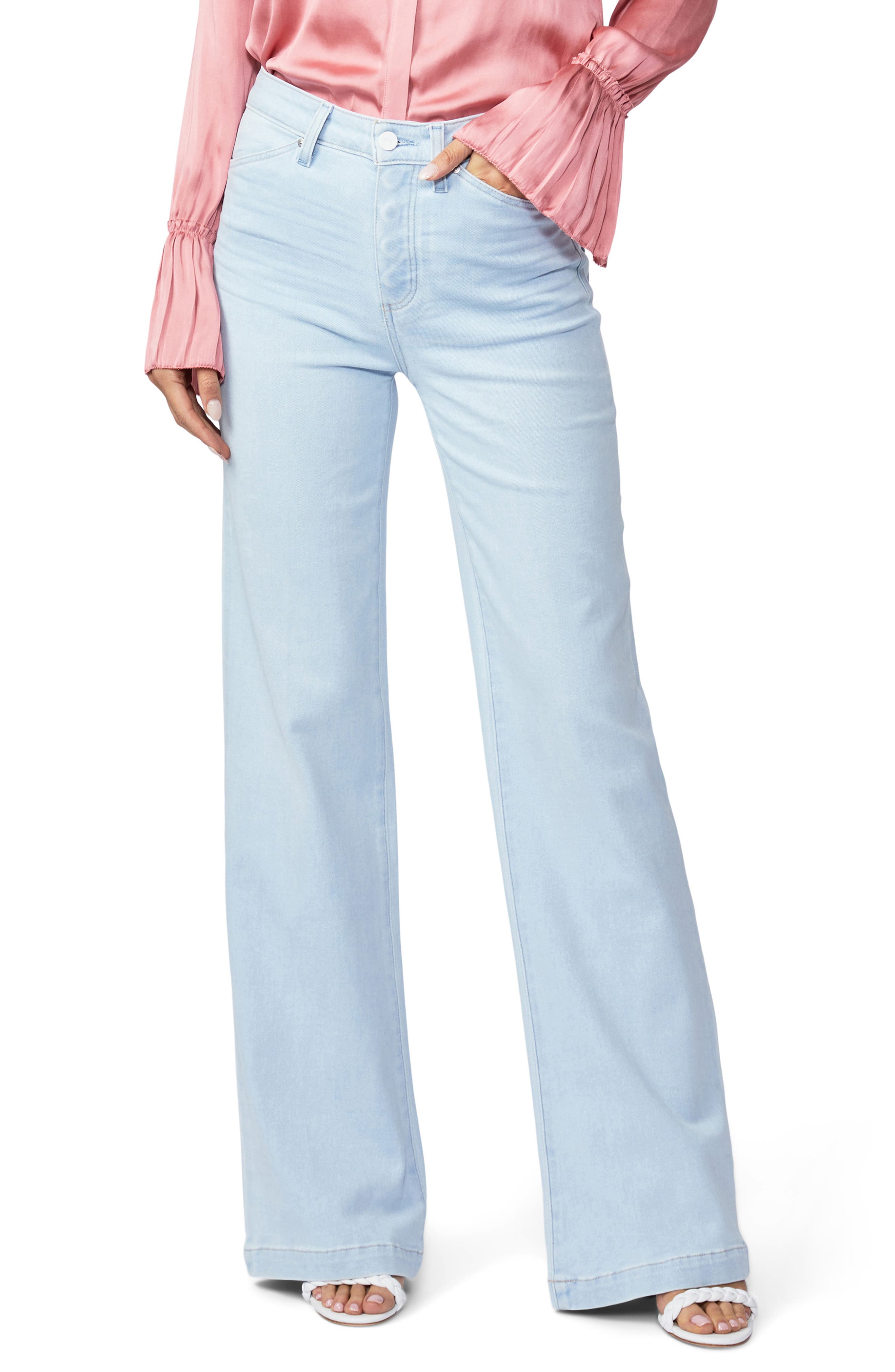PAIGE Leenah High Waist Wide Leg Jeans 