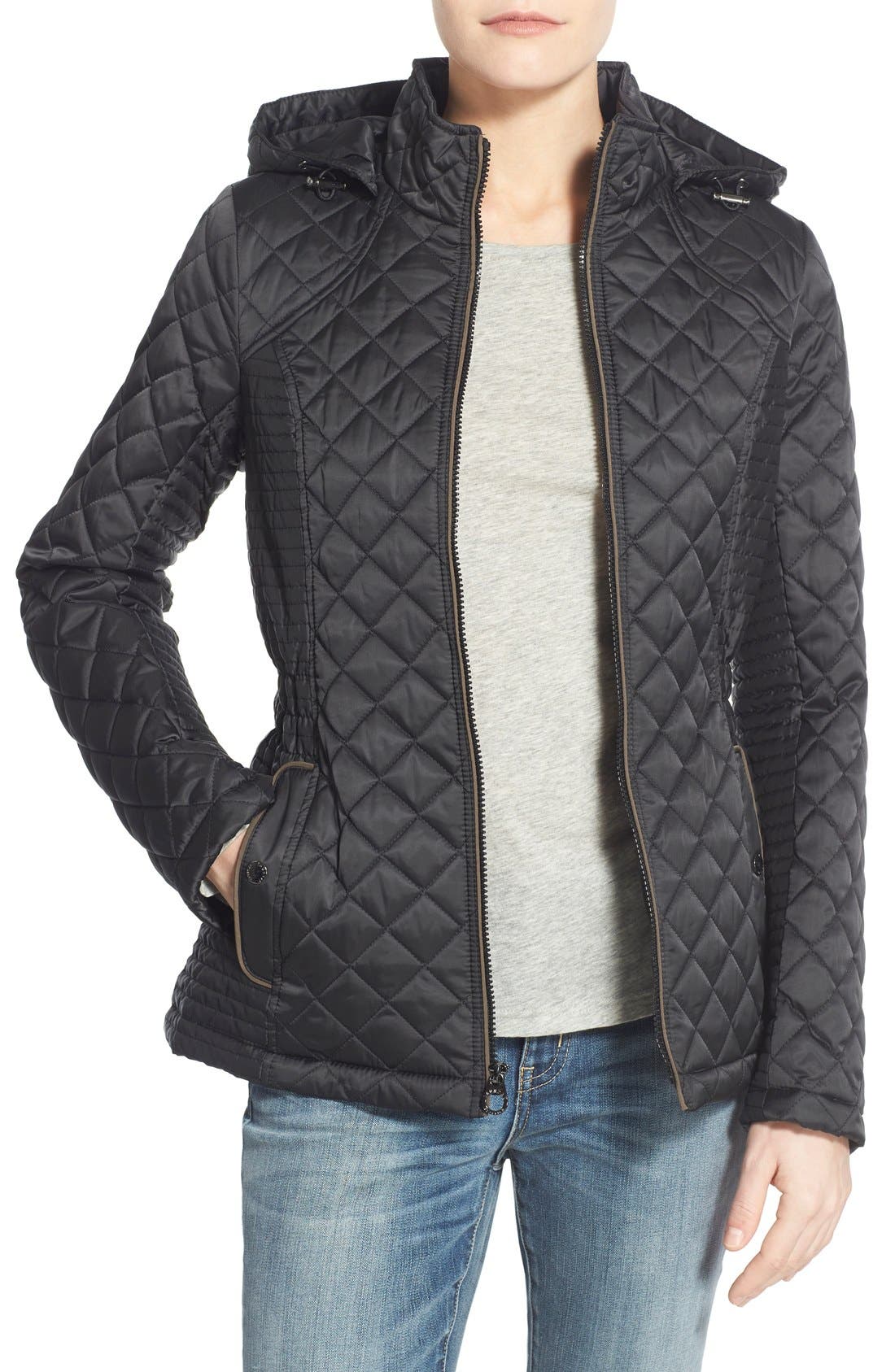 Laundry By Design Quilted Jacket with Detachable Hood Nordstrom