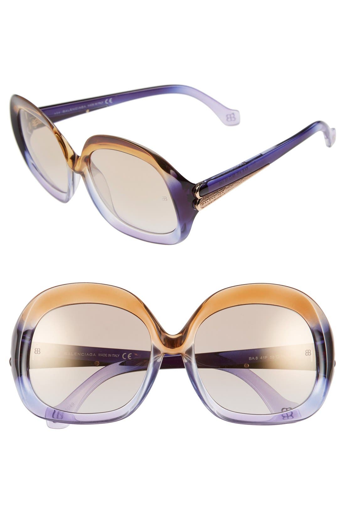 Balenciaga Paris 58mm Oversize Square Sunglasses Nordstrom