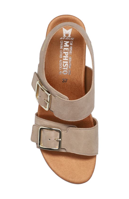 Shop Mephisto Ysabel Slingback Platform Wedge Sandal In Light Taupe