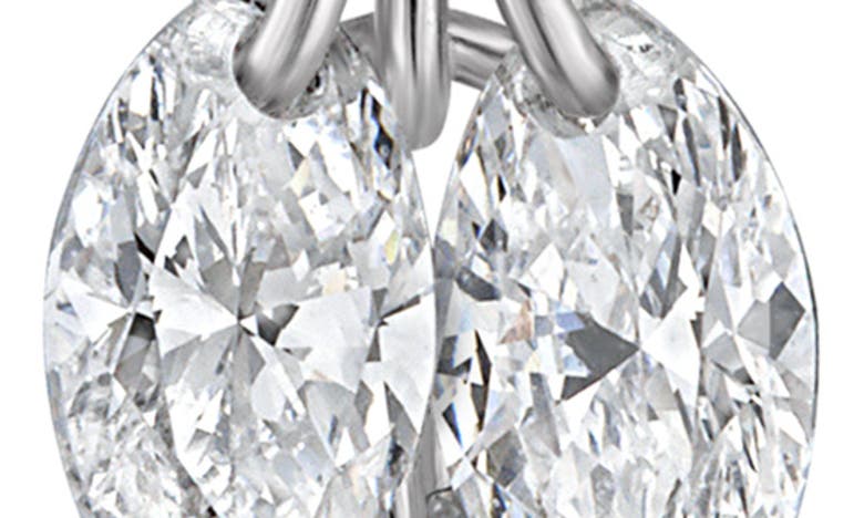 Maria Tash Floating Diamond Plume Charm In White Gold