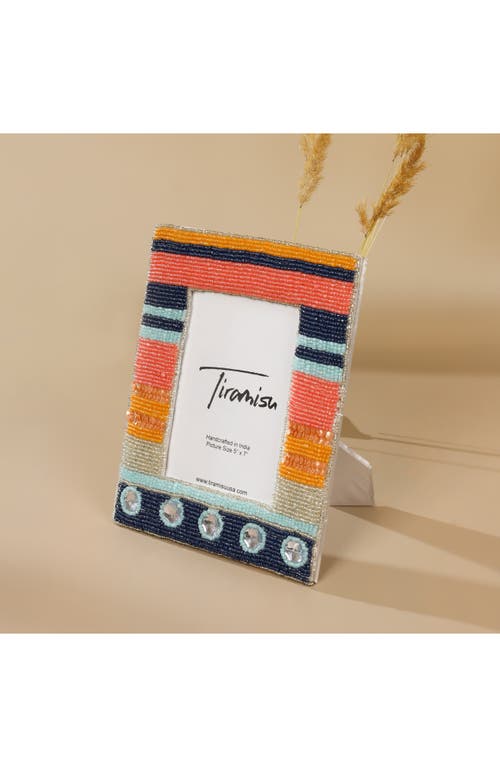 Tiramisu Horizon Harmony Stripe Picture Frame In Orange Multi