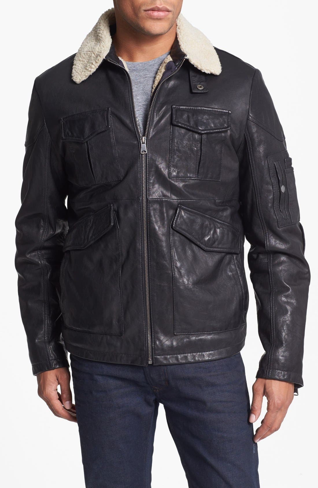 Levi's® Leather Bomber Jacket Nordstrom