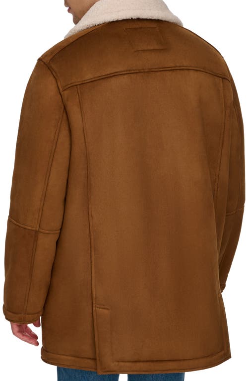 Shop Dockers ® Faux Shearling Walking Coat In Cognac