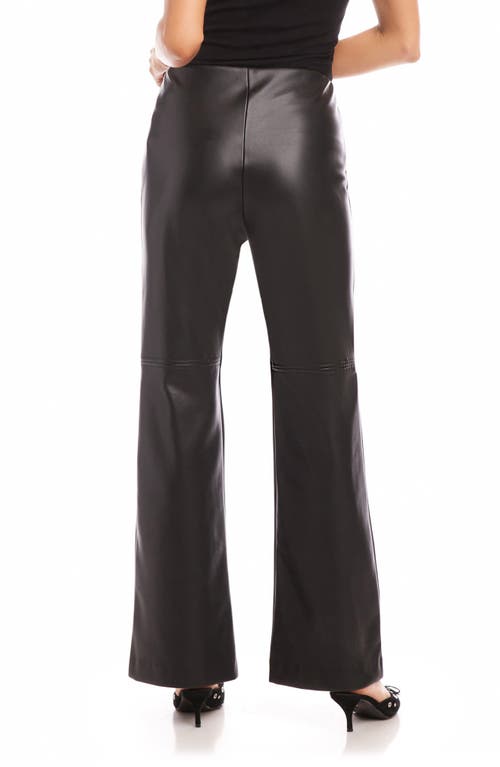 Shop Fifteen Twenty Finley High Waist Faux Leather Wide Leg Pants In Black