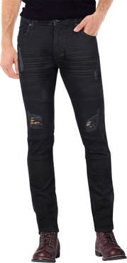XRAY Rawx Distressed Moto Skinny Fit Jeans - 30-32