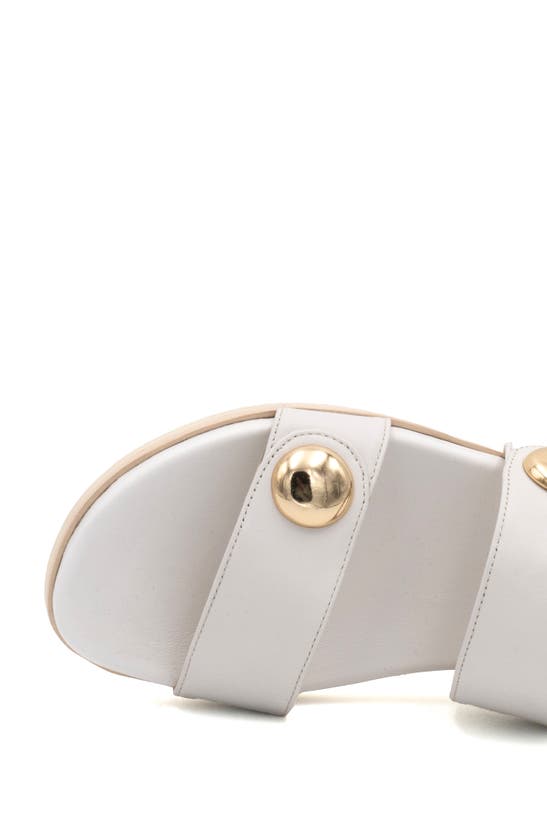 Shop Amalfi By Rangoni Bargino Slingback Sandal In Bianco Savana Gold Hardware