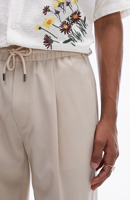 Shop Topman Tapered Drawstring Pants In Stone