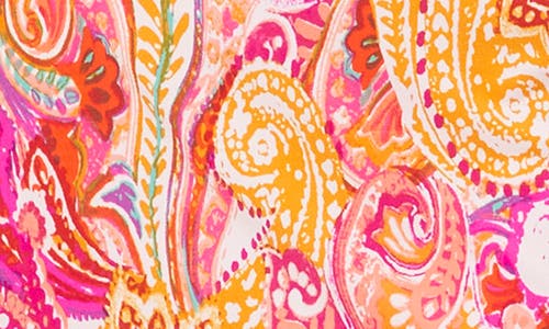 CHAUS CHAUS PAISLEY O-RING ZIP SHIFT DRESS 