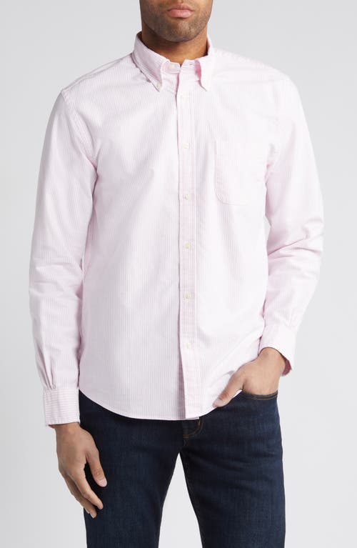 Brooks Brothers Candy Stripe Button-Down Oxford Shirt Pinkstripe at Nordstrom,