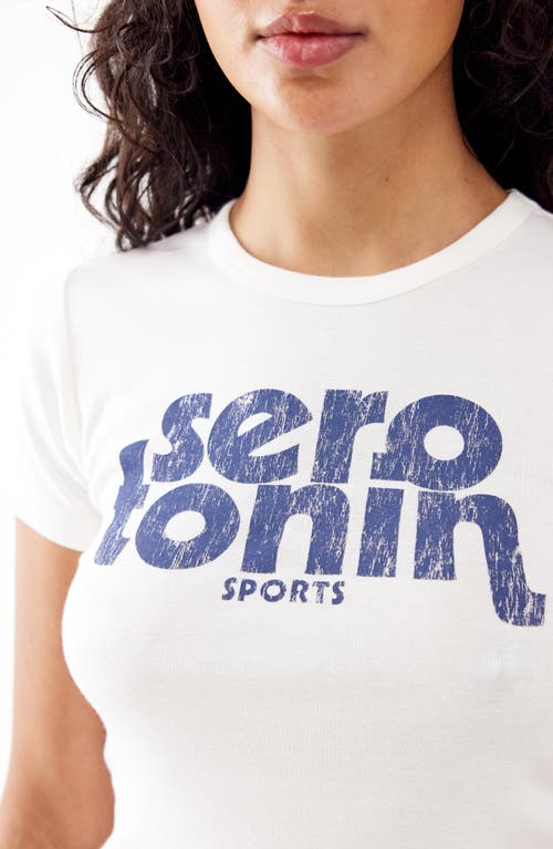 Shop Bdg Urban Outfitters Serotonin Cotton Graphic Baby Tee In White