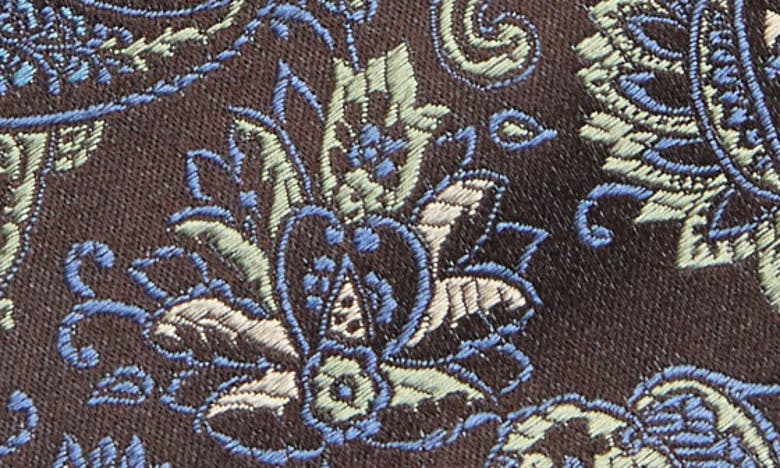 Shop Duchamp Paisley Floral Print Silk Tie In Brown