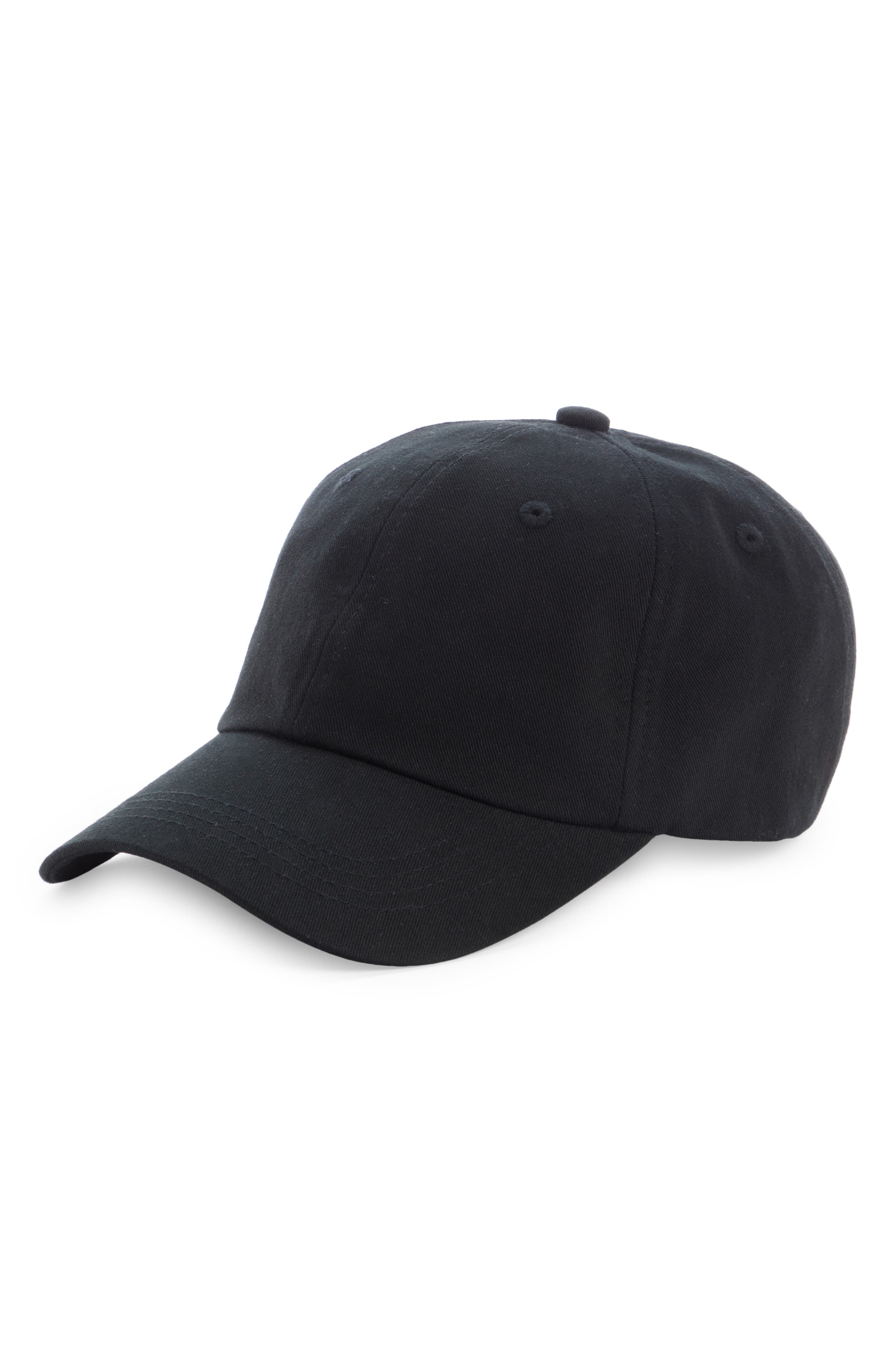 black on black baseball hat