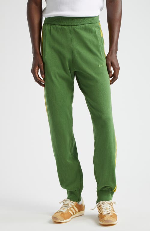 Y-3 X Wales Bonner 3-stripes Cotton Joggers In Crew Green