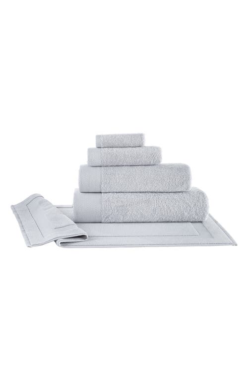 Shop Brooks Brothers 3-piece Solid Signature Cotton Towel Set In Silver