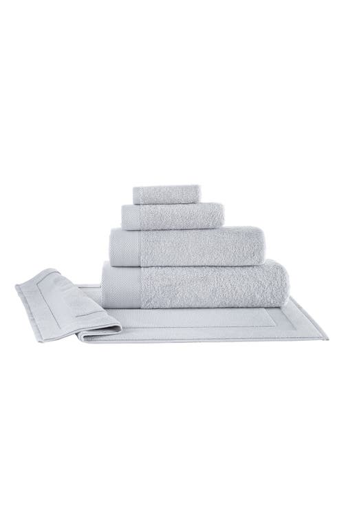 Shop Brooks Brothers 6-piece Solid Signature Cotton Towel Set In Silver