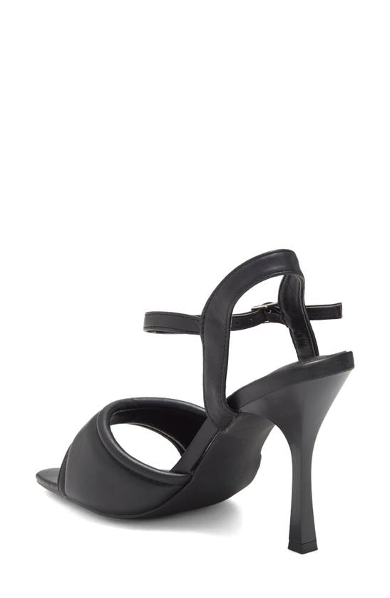 Chase & Chloe Divine Heeled Sandal In Black Pu