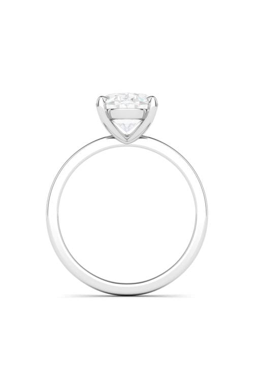 Shop Hautecarat Oval Cut Lab Created Diamond Ring In 3.00 Ctw 18k White Gold