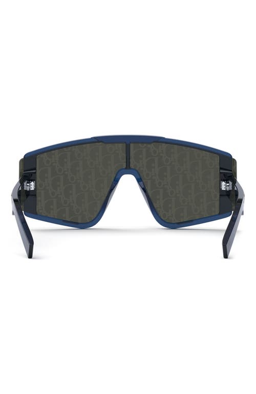 Shop Dior 'xtrem Mu 00mm Mask Sunglasses In Shiny Blue/brown