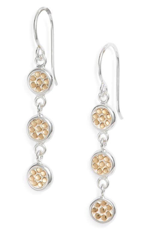 Anna Beck Triple Coin Drop Earrings in Gold/Silver