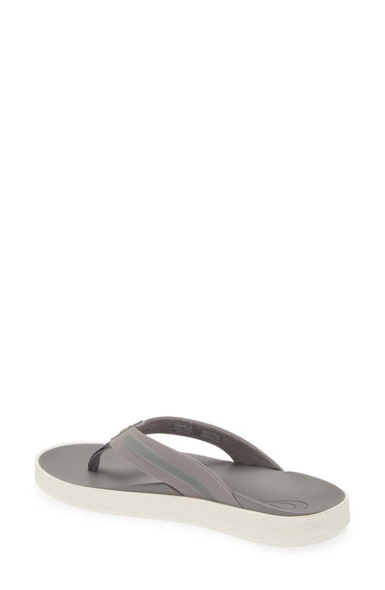 Shop Olukai Leeward Flip Flop In Graphite / Graphite