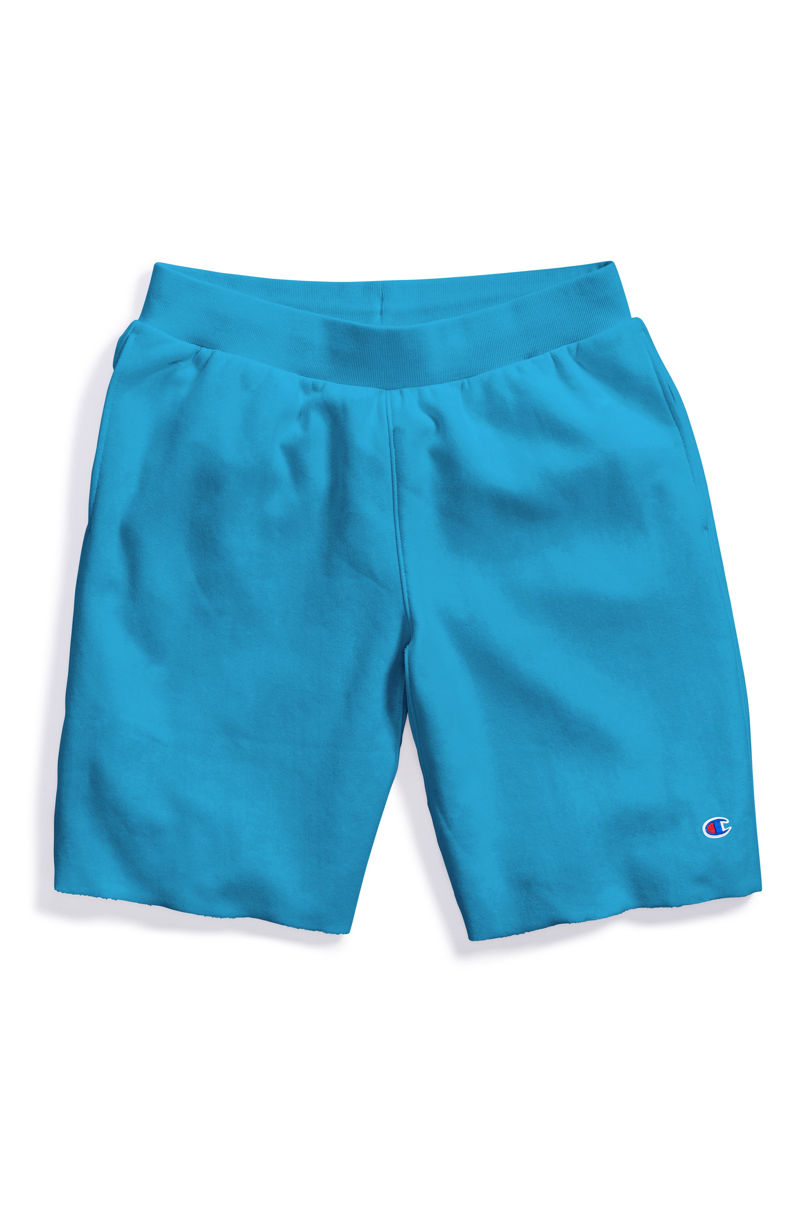 champion reverse weave shorts teal