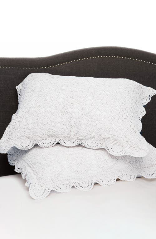 Melange Home Handstitched 2-pack Crochet Shams In White