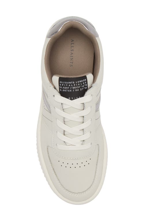 Shop Allsaints Vix Low Top Sneaker In White/silver