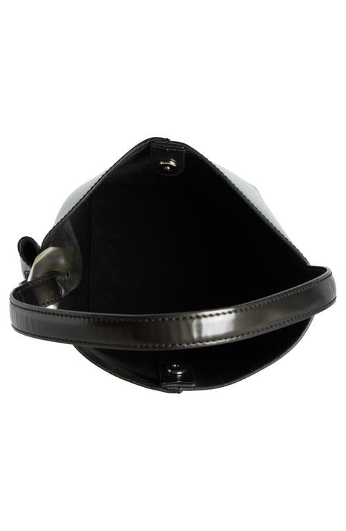 Jw Anderson The Jwa Corner Leather Bucket Bag In Black