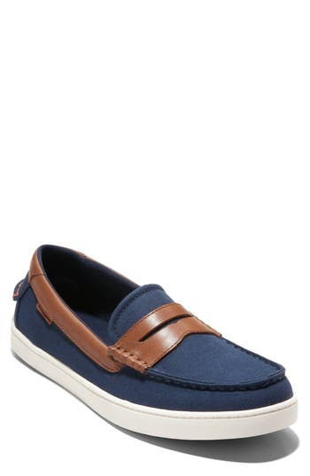Cole Haan Nantucket 2.0 Penny Loafer In Navy Blazer Canvas