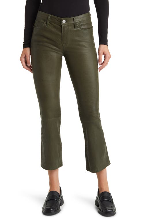 FRAME Le Crop Mini Boot Leather Pants Surplus at Nordstrom,