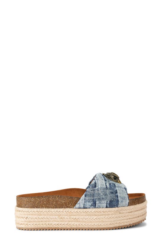 Shop Kurt Geiger London Kensington Platform Sandal In Navy