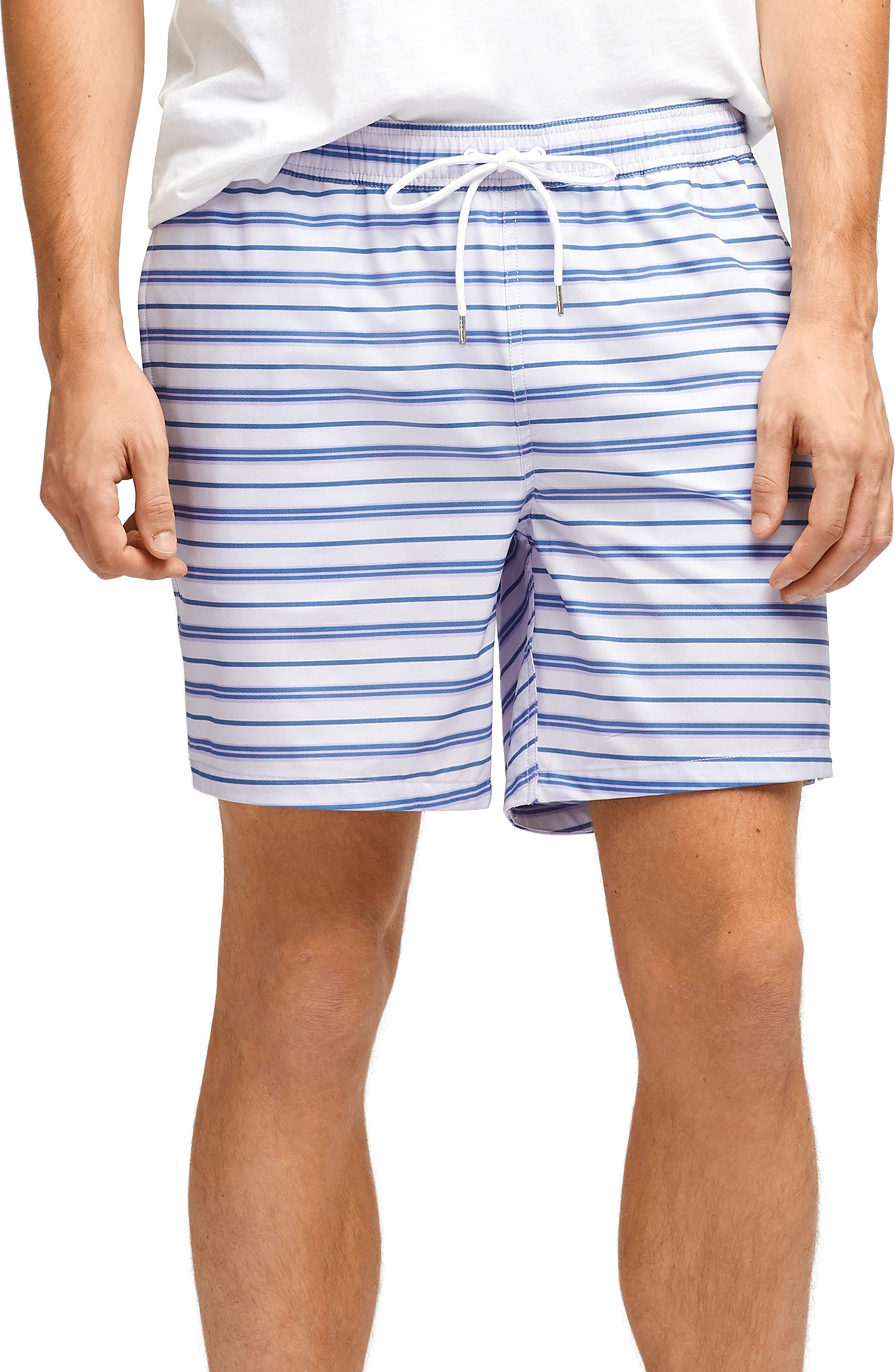 Bonobos Banzai 7-Inch Stripe E-Waist Swim Trunks